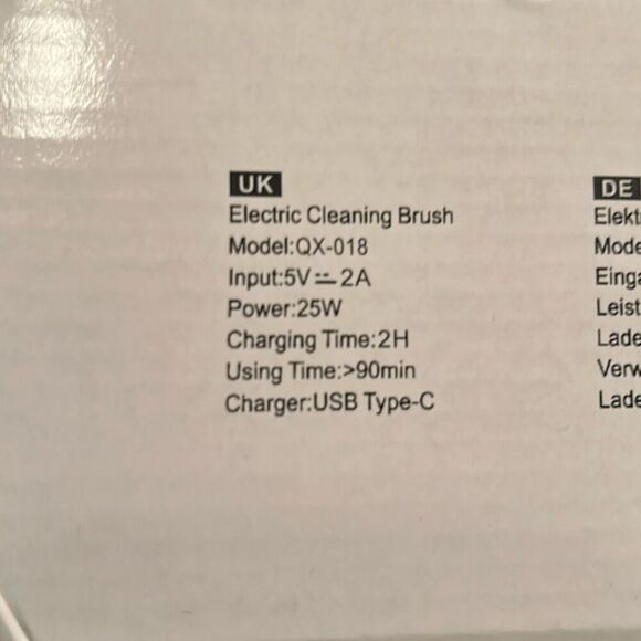 3me Lifestyle QX-018 Electric Cleaning Brush Multifunction Power Scrubber New - Picture 7 of 10